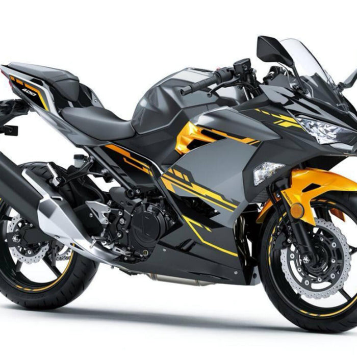 NT Aftermarket Injection ABS Plastic Fairing Fit for EX400 2018-2023 Gray Orange Black N0001