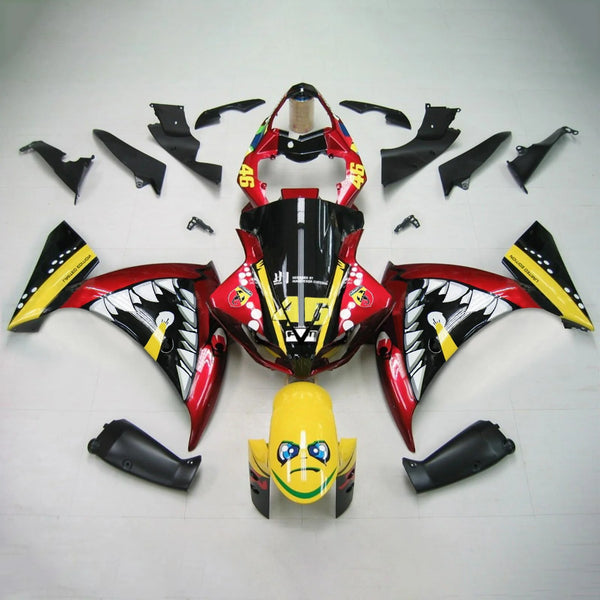 NT Aftermarket Injection ABS Plastic Fairing Fit for YZF R1 2012-2014 Shark Color Scheme NTDZ