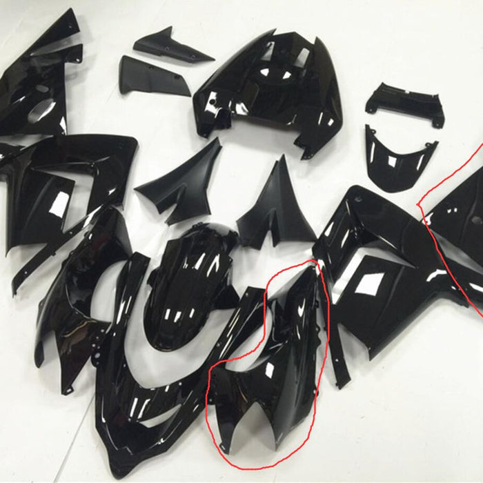 Glossy Black Side pieces Fit for  Ninja 2004 2005 ZX10R (2 pieces)