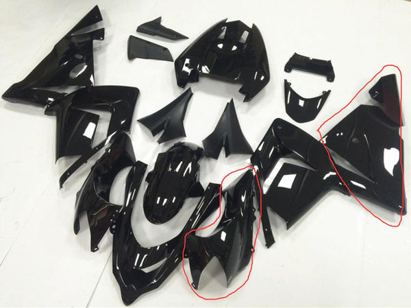 Glossy Black Side pieces Fit for  Ninja 2004 2005 ZX10R (2 pieces)