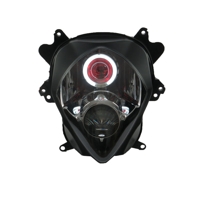 Front Motorcycle Headlight HALO Red Angel Eye Fit  2007-2008 GSXR1000