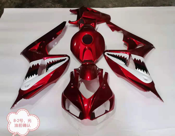 Injection Mold Red Shark Teeth Fairing Kit Fit for Honda 2006-2007 CBR1000RR