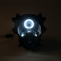 Front Motorcycle Headlight HALO Red Angel Eye Fit  2007-2008 GSXR1000