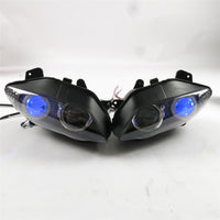 Front Motorcycle Headlight HALO Blue Angel Eye Fit Yamaha 2004-2006 YZF R1