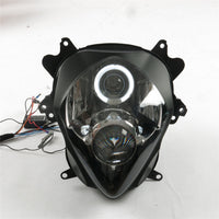 Front Motorcycle Headlight HALO Blue Angel Eye Fit  2007-2008 GSXR1000