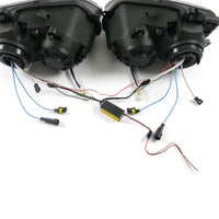 Front Motorcycle Headlight HALO Blue Angel Eye Fit Yamaha 2004-2006 YZF R1