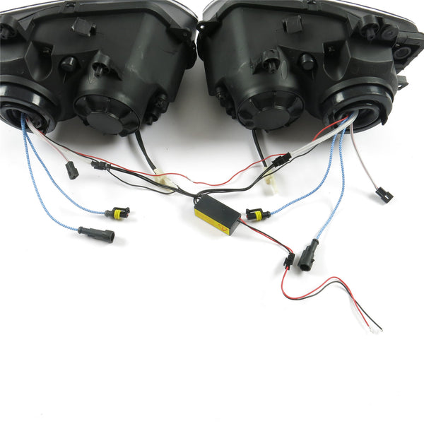 Front Motorcycle Headlight HALO Blue Angel Eye Fit Yamaha 2004-2006 YZF R1