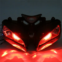 Front Motorcycle Headlight HALO Red Angel Eye Fit Honda 2004-2007 CBR1000RR