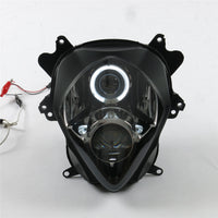 Front Motorcycle Headlight HALO Red Angel Eye Fit  2007-2008 GSXR1000