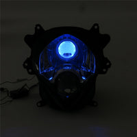 Front Motorcycle Headlight HALO Blue Angel Eye Fit  2007-2008 GSXR1000