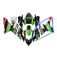 NT Aftermarket Injection ABS Plastic Left Fairing Fit for ZX10R 2004-2005 Black White Green N047