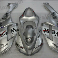 NT Aftermarket ABS Plastic Injection Fairing Kit Fit for ZX6R 2007-2008 Silver N005