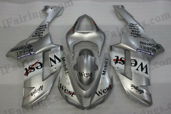 NT Aftermarket ABS Plastic Injection Fairing Kit Fit for ZX6R 2007-2008 Silver N005
