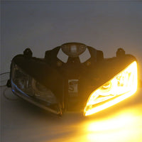 Front Motorcycle Headlight HALO Red Angel Eye Fit Honda 2003-2006 CBR600RR F5