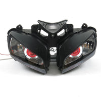 Front Motorcycle Headlight HALO Red Angel Eye Fit Honda 2004-2007 CBR1000RR
