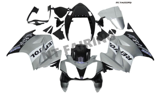 NT Aftermarket Injection ABS Plastic Fairing Fit for Honda VFR800 1998-2001 Gray White Black N001