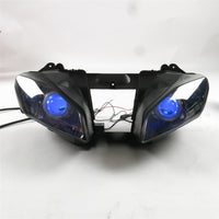 Front Motorcycle Headlight HALO Blue Angel Eye Fit Yamaha 2008-2016 YZF R6