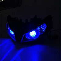 Front Motorcycle Headlight HALO Blue Angel Eye Fit Honda 2012-2016 CBR1000RR