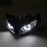 Front Motorcycle Headlight HALO Blue Angel Eye Fit Honda 2012-2016 CBR1000RR