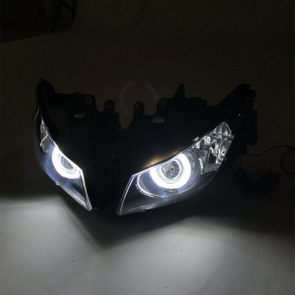 Front Motorcycle Headlight HALO Blue Angel Eye Fit Honda 2012-2016 CBR1000RR