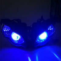 Front Motorcycle Headlight HALO Blue Angel Eye Fit Honda 2008-2011 CBR1000RR