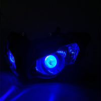 Front Motorcycle Headlight HALO Blue Angel Eye Fit Honda 2008-2011 CBR1000RR