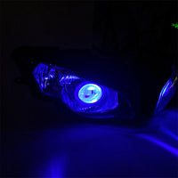 Front Motorcycle Headlight HALO Blue Angel Eye Fit Honda 2008-2011 CBR1000RR