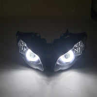Front Motorcycle Headlight HALO Blue Angel Eye Fit Honda 2008-2011 CBR1000RR