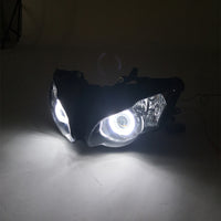 Front Motorcycle Headlight HALO Blue Angel Eye Fit Honda 2008-2011 CBR1000RR