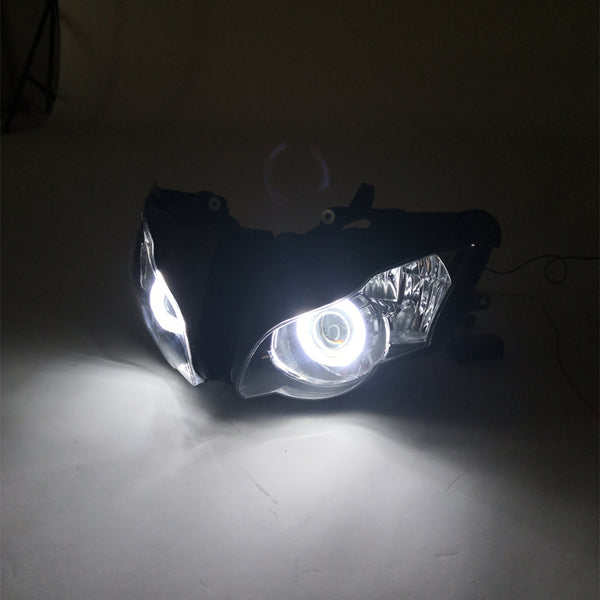 Front Motorcycle Headlight HALO Blue Angel Eye Fit Honda 2008-2011 CBR1000RR