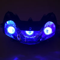 Front Motorcycle Headlight HALO Blue Angel Eye Fit Honda 2002-2003 CBR900RR CBR954RR