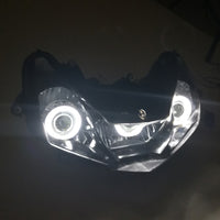 Front Motorcycle Headlight HALO Blue Angel Eye Fit Honda 2002-2003 CBR900RR CBR954RR
