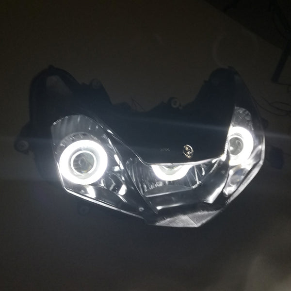 Front Motorcycle Headlight HALO Blue Angel Eye Fit Honda 2002-2003 CBR900RR CBR954RR