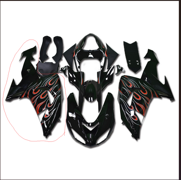 Aftermarket ABS Plastic Injection Right Side Fairing Fit for 2006-2007 ZX10R