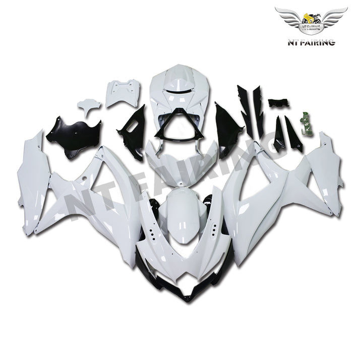 NT Aftermarket Injection ABS Plastic Fairing Fit for GSXR 600/750 2008-2010 Glossy White N014