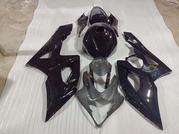 NT Aftermarket Injection ABS Plastic Fairing Fit for GSXR 1000 2005-2006 Carbon Fiber Black N3909