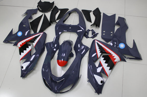 NT Aftermarket Injection ABS Plastic Fairing Fit for ZX10R 2006-2007 Gray Shark N2045