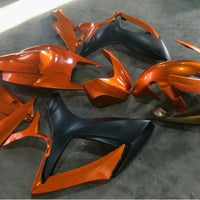 NT Aftermarket Injection ABS Plastic Race Fairing Fit for GSXR 600/750 2006-2007 Orange Black N1977