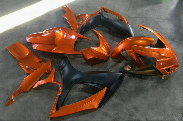 NT Aftermarket Injection ABS Plastic Race Fairing Fit for GSXR 600/750 2006-2007 Orange Black N1977