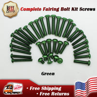 Complete Fairing Bolts Kit Screws Fit for  NINJA ZX6R 636 2003 2005-2009 EX250R 2008-2012 Black Silver Gold Red Green Blue