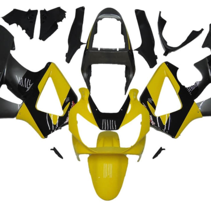 NT Aftermarket Injection ABS Plastic Fairing Fit for CBR929RR 2000-2001 Black Yellow N033