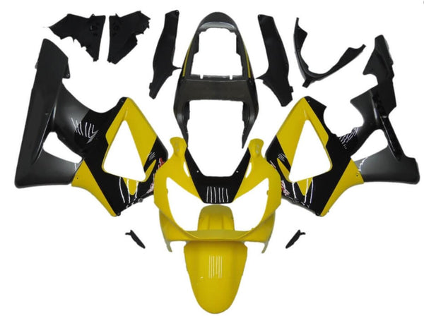NT Aftermarket Injection ABS Plastic Fairing Fit for CBR929RR 2000-2001 Black Yellow N033