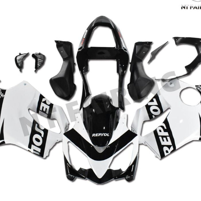 NT Aftermarket Injection ABS Plastic Fairing Fit for CBR600 F4i 2001-2003 White Black N065