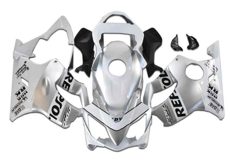 NT Fairing Fit for Honda 2001-2003 CBR600 F4i U014- White Silver Black | ABS Injection