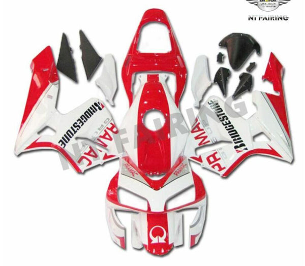 US STOCK NT Aftermarket Injection ABS Plastic Fairing Kit Fit for CBR600RR 2003 2004 Red White N018 Available in CA