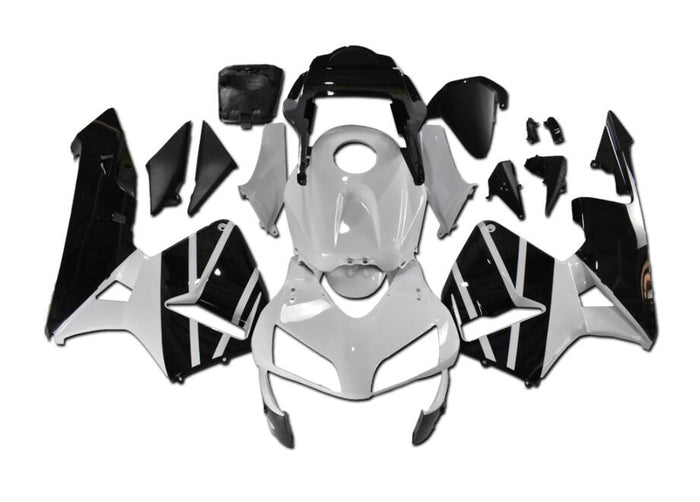 NT Aftermarket Injection ABS Plastic Fairing Fit for CBR600RR 2003-2004 White Black N099