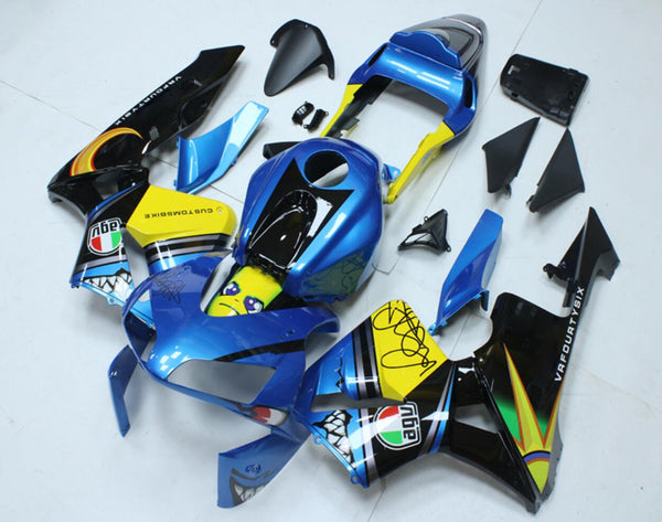 US STOCK NT Aftermarket Injection ABS Plastic Fairing Fit for CBR600RR 2003-2004 Blue Shark N105 Available in TX
