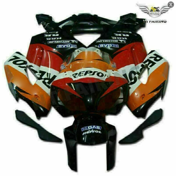US STOCK NT Aftermarket Injection ABS Plastic Fairing Fit for CBR1000RR 2004-2005 Orange Red Black N031 Available in CA