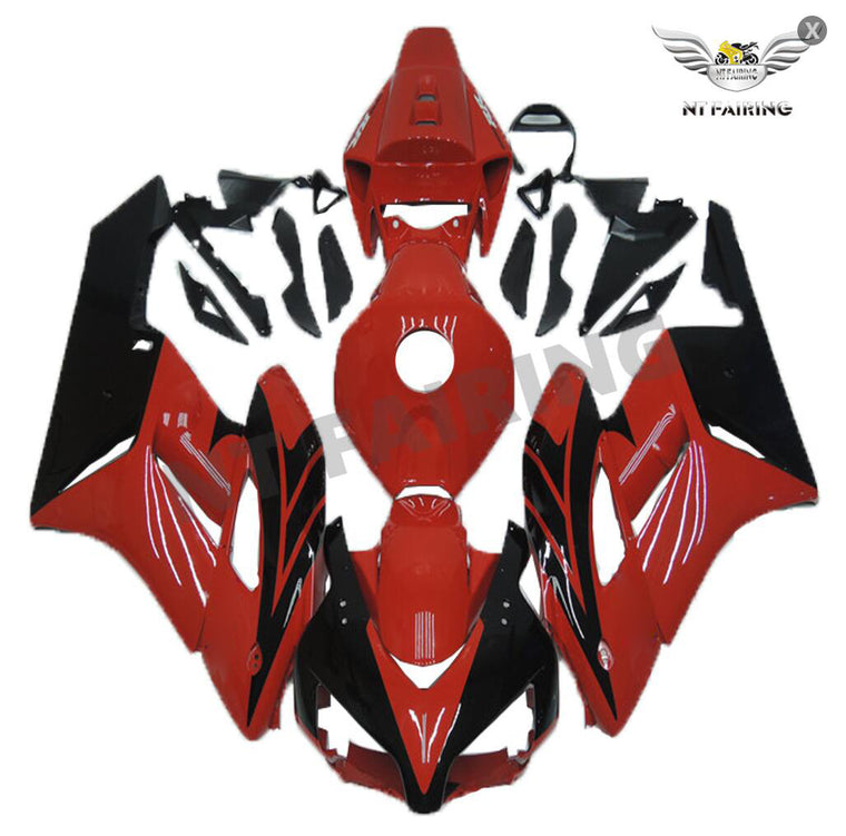 US STOCK NT Aftermarket Injection ABS Plastic Fairing Fit for CBR1000RR 2004-2005 Red Black N049 Available in CA
