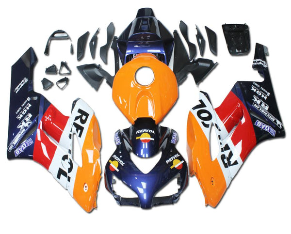 US STOCK NT Aftermarket Injection ABS Plastic Fairing Fit for CBR1000RR 2004-2005 Orange Red Blue N154 Available in CA